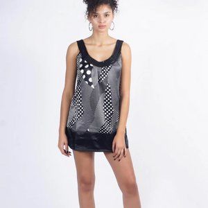She's Cool - Vibe Slip Dress - Black/White